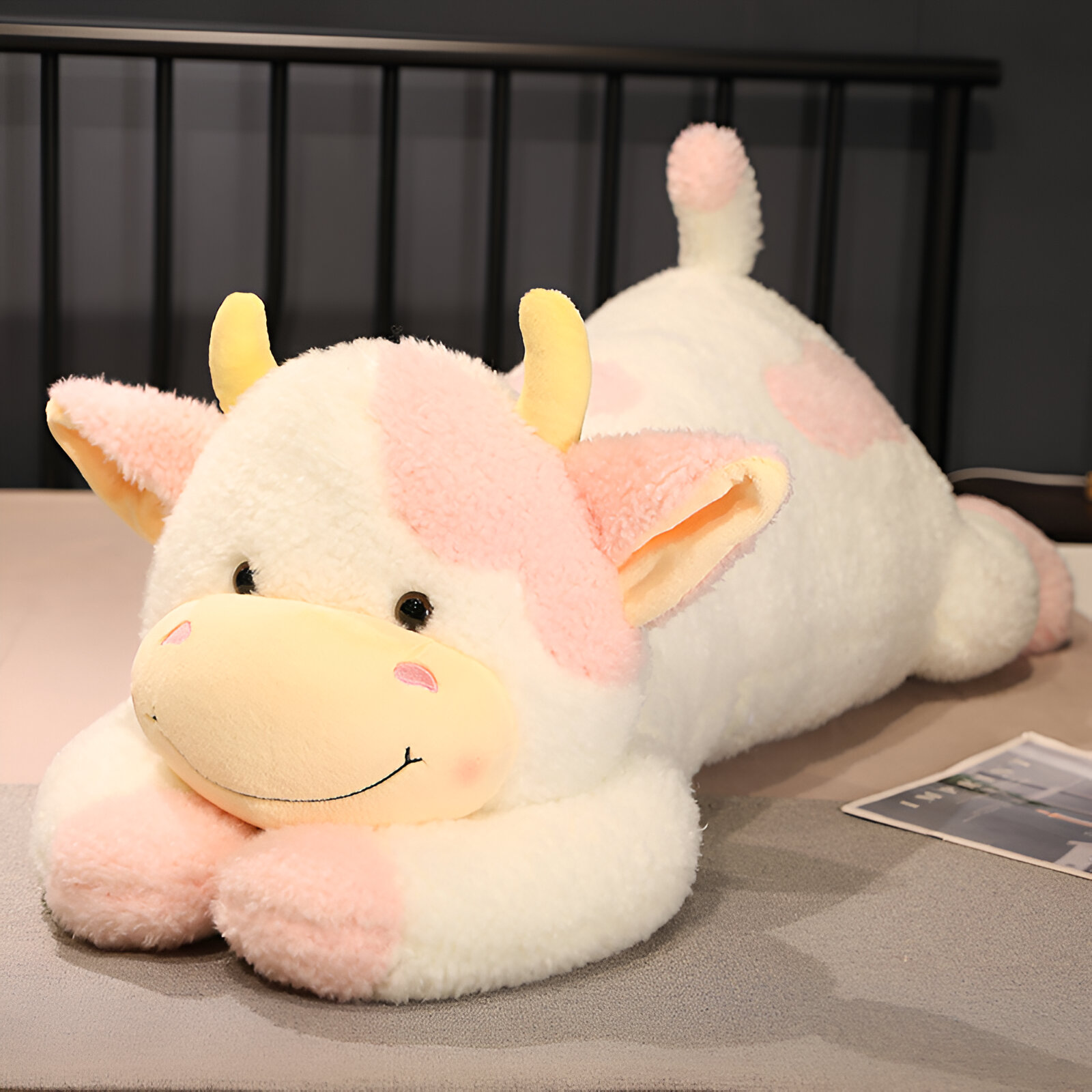 Cute Milk Cow Plush Toy – Soft Stuffed Animal Pillow for Girls and Kids - Image 3