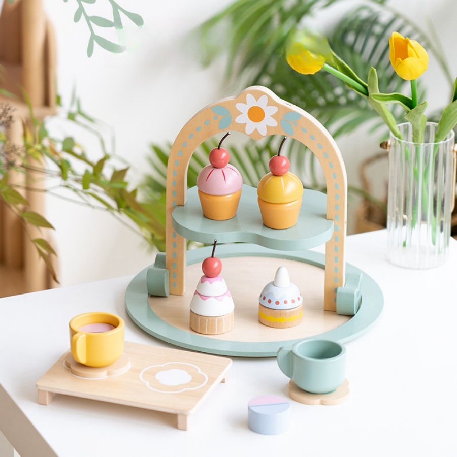 Wooden Afternoon Tea Set for Kids