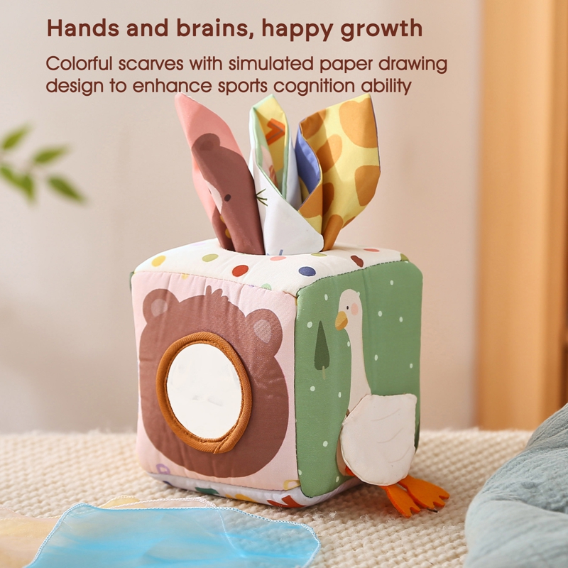 Montessori Sensory Tissue Box Toy for Babies - Educational & Crinkle Fun - Image 2