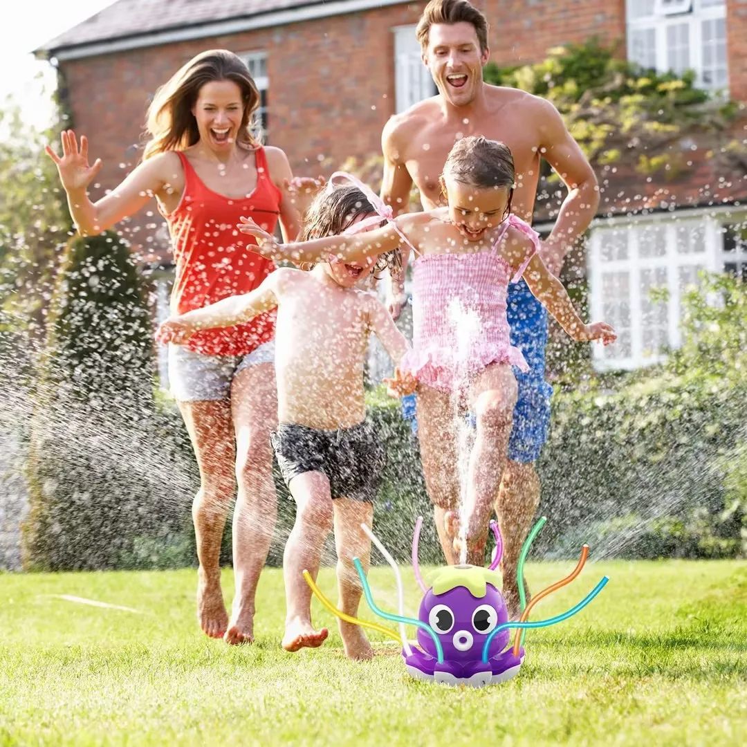 Space Rocket Octopus Sprinkler Water Toy - Image 7