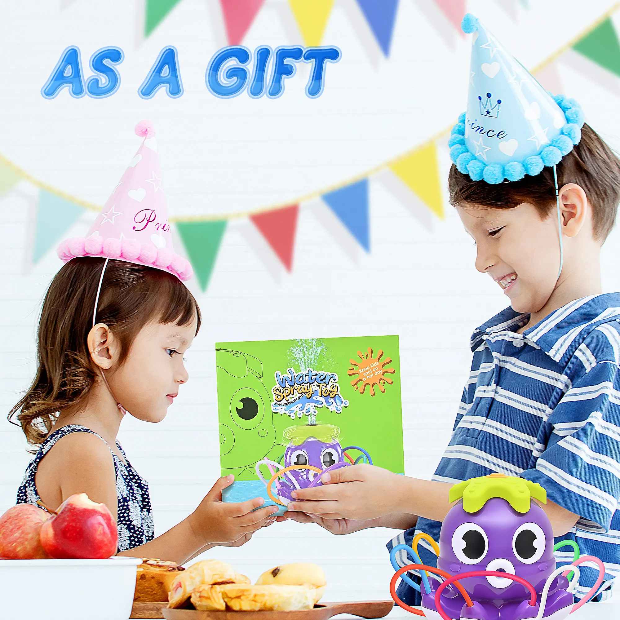 Space Rocket Octopus Sprinkler Water Toy - Image 4