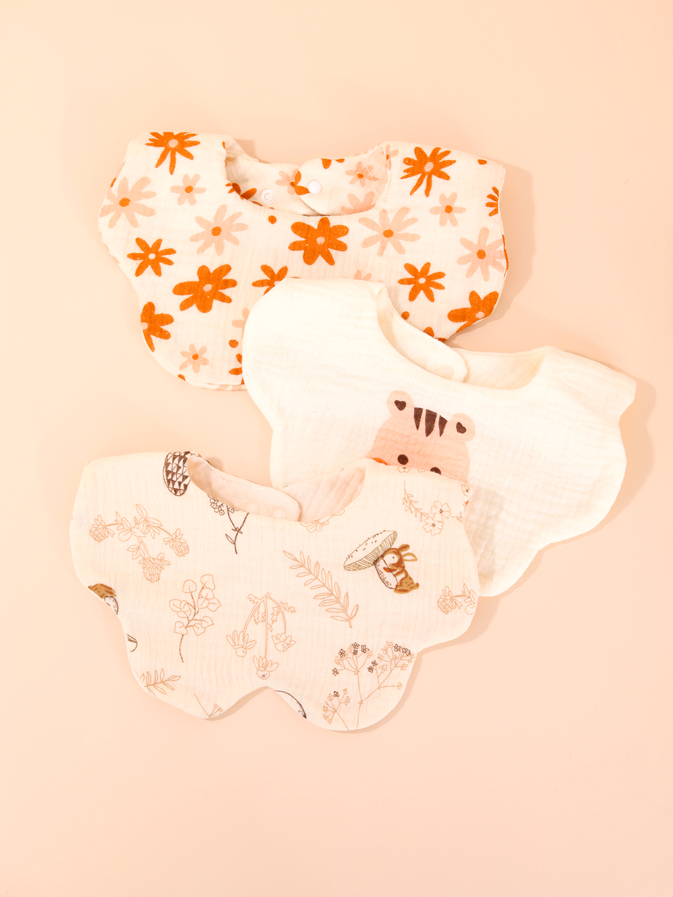 Korean Cotton Gauze Baby Bib - Soft, Absorbent, Double-Sided Cartoon Bib for Kids - Image 2