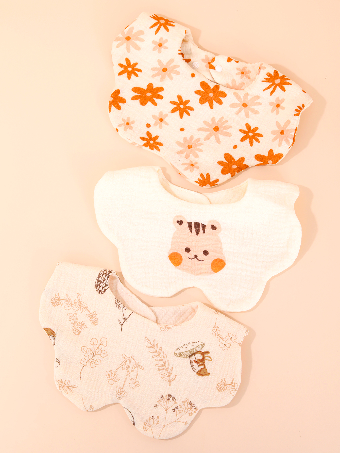 Korean Cotton Gauze Baby Bib - Soft, Absorbent, Double-Sided Cartoon Bib for Kids - Image 4