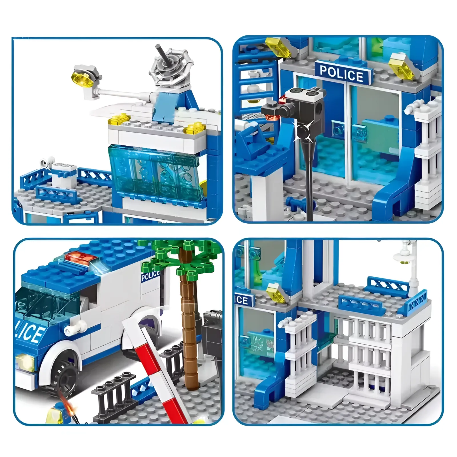 760PCS City Police Station Building Set with SWAT Trucks & 10 Officers - Image 4