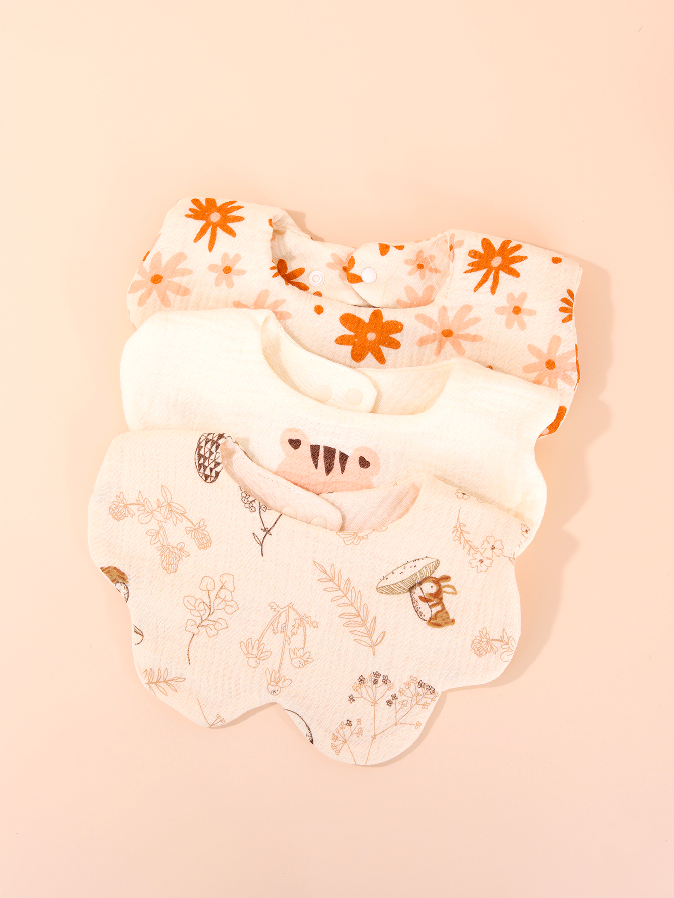 Korean Cotton Gauze Baby Bib - Soft, Absorbent, Double-Sided Cartoon Bib for Kids - Image 3