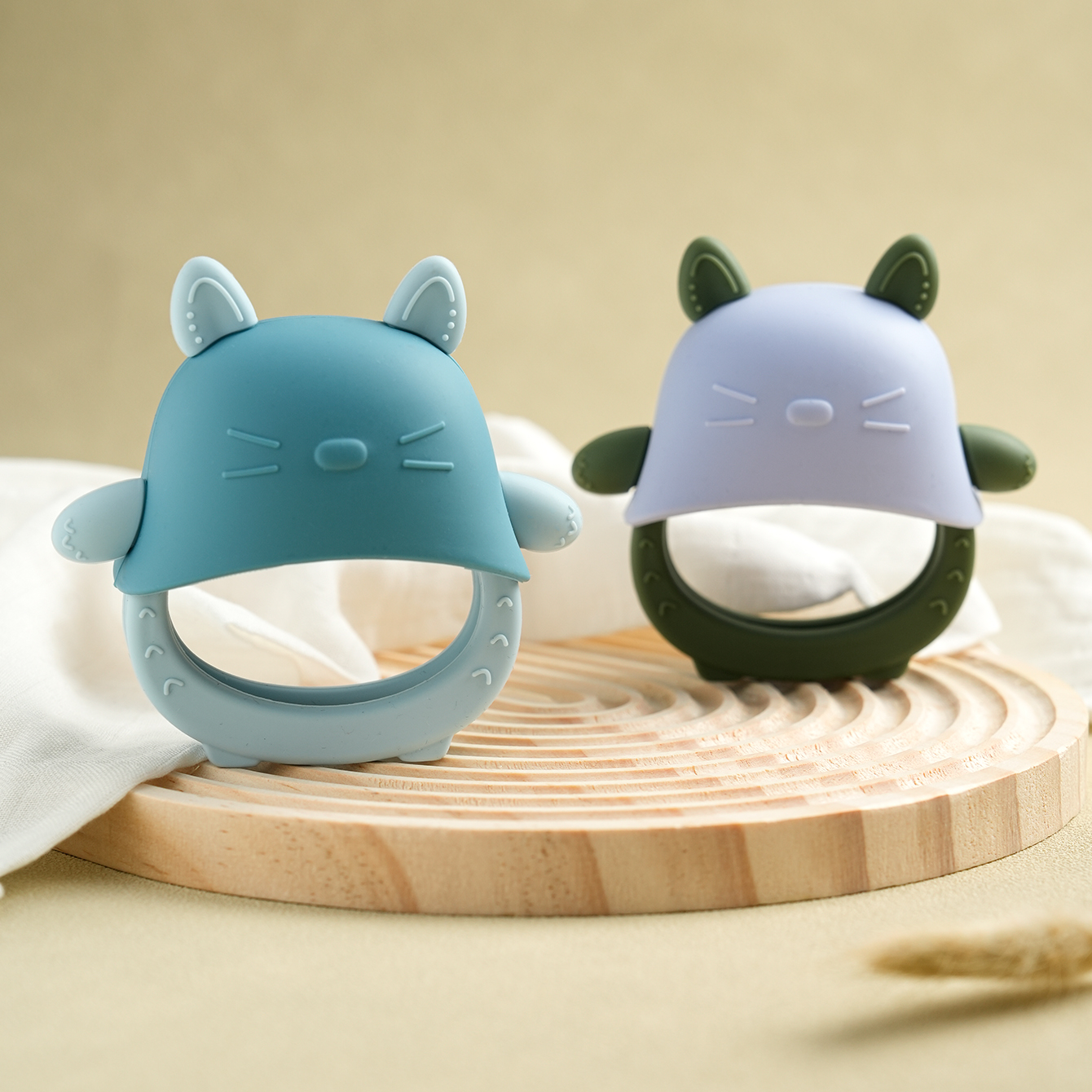 Baby Silicone Cat Glove Teether Toy - BPA Free, Removable & Safe for Toddlers - Image 2