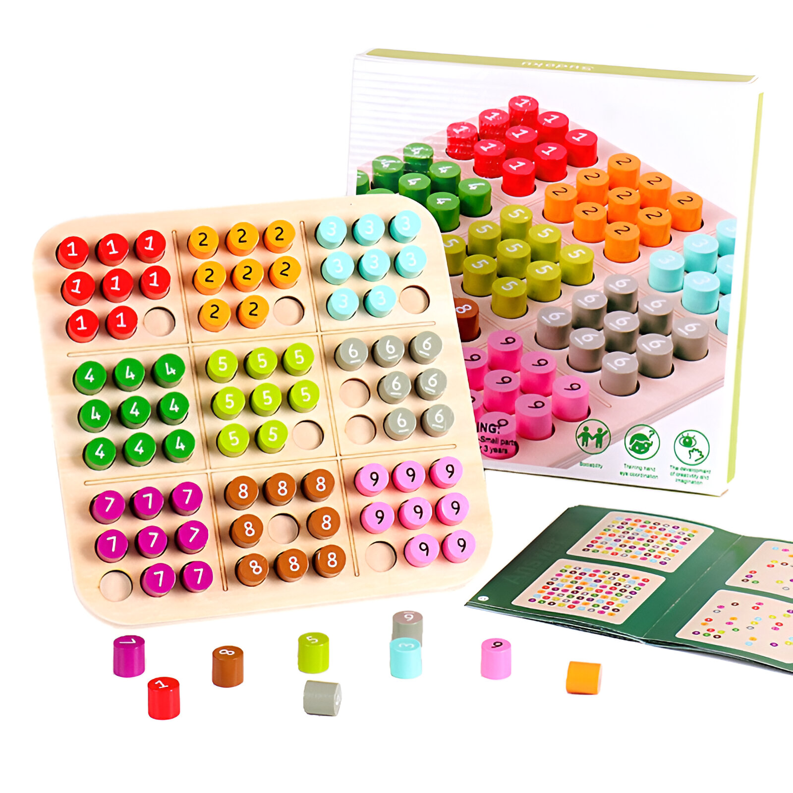 Wooden Color Sudoku Board Game - Educational Puzzle Toy - Image 7