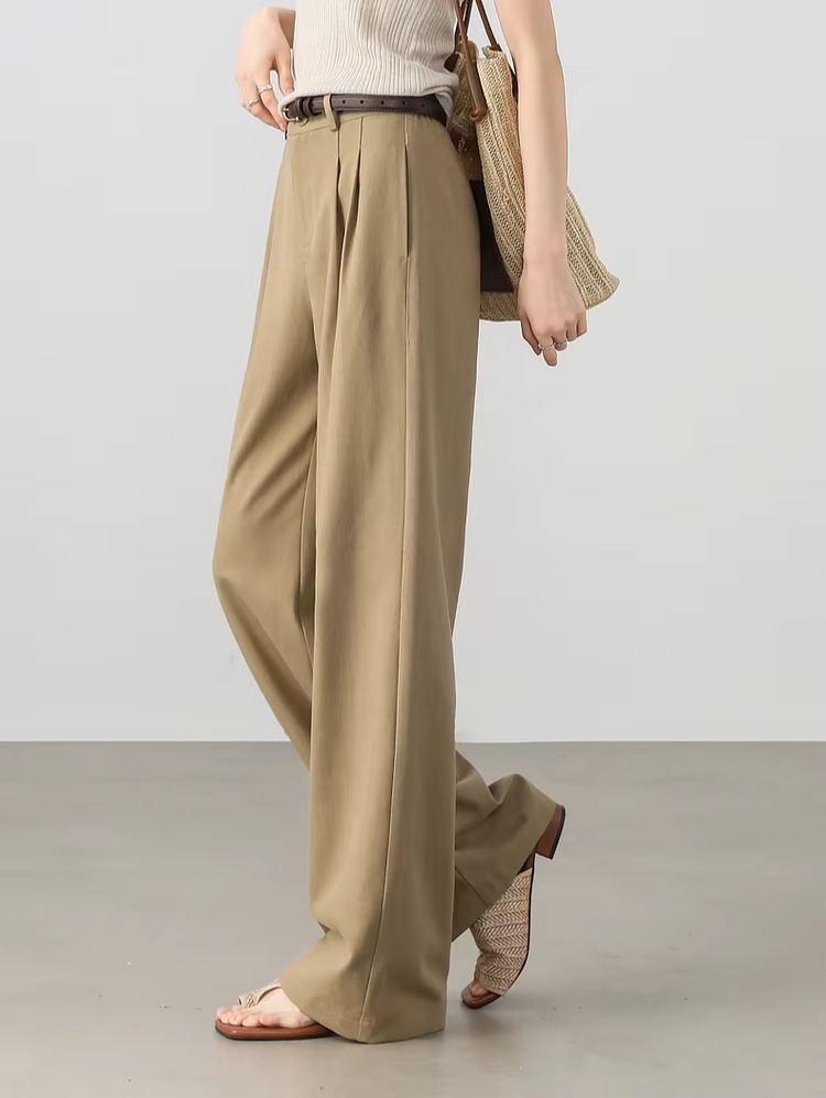 High-Waist Straight Lyocell Pants 4