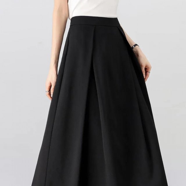 Elegant High Waist A-Line Skirt
