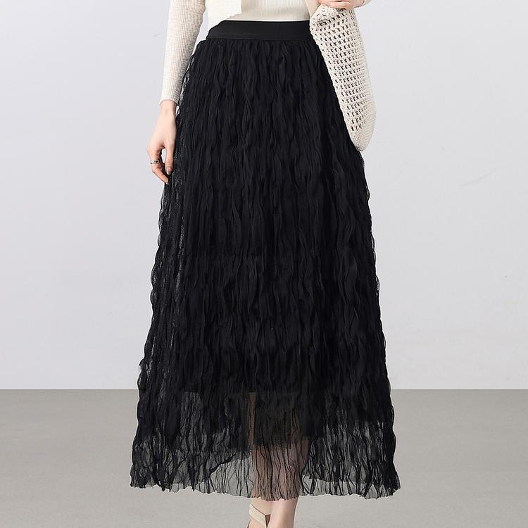 Sweet Style Mesh A-Line Ruffle Skirt for Women – Perfect for Spring & Summer 6