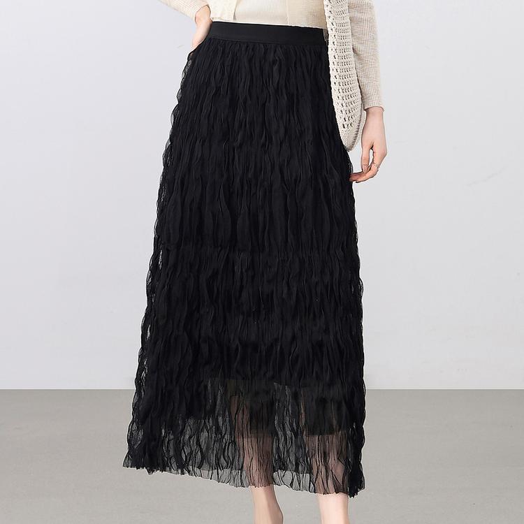 Sweet Style Mesh A-Line Ruffle Skirt for Women – Perfect for Spring & Summer 4