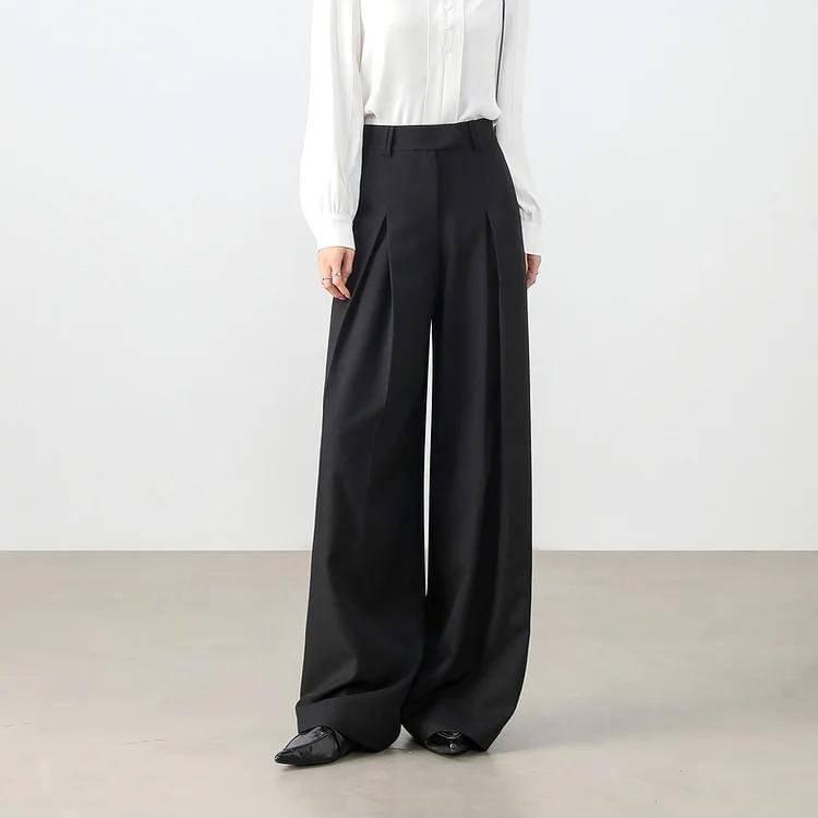 High-Waisted Wide Leg Office Trousers 2
