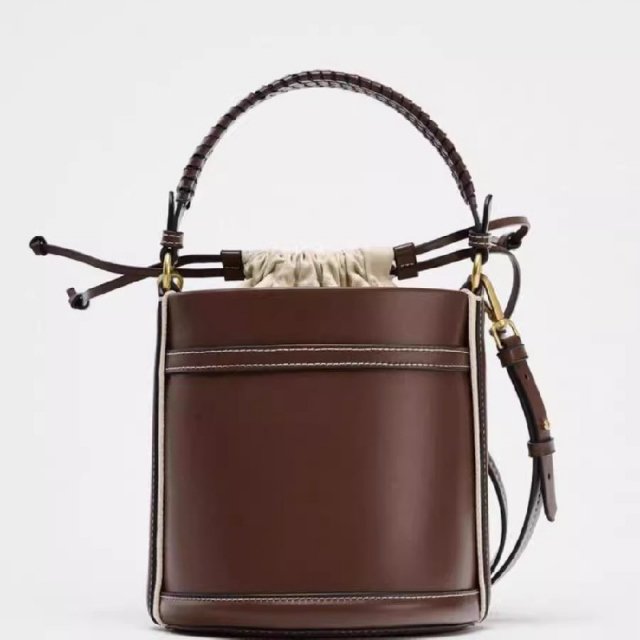 Women's PU Leather Bucket Shoulder Bag