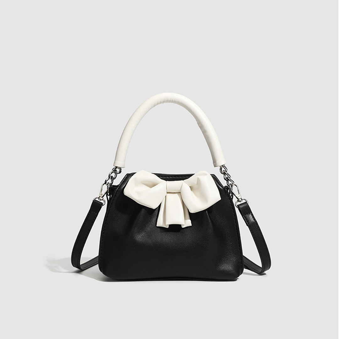 Elegant Striped Bow Tote Bag 2