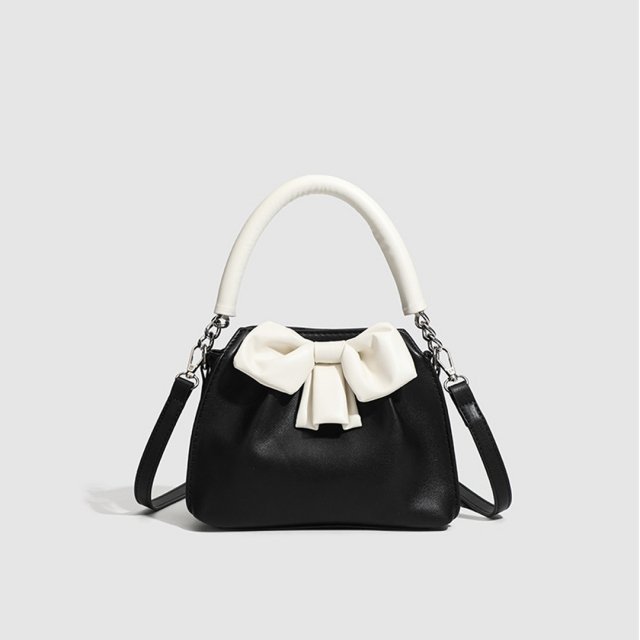 Elegant Striped Bow Tote Bag