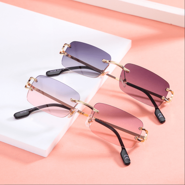 Luxury Mirror Square Frame Sunglasses for Women and Men - UV400 Protection