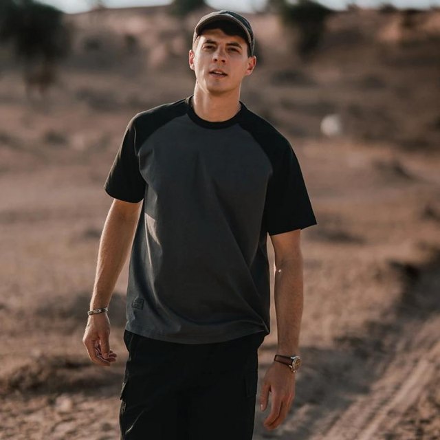 Men's Summer Oversized Cool-Touch Raglan T-Shirt