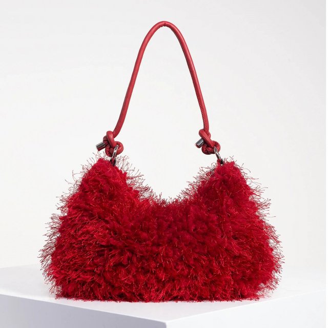 Y2K Burgundy Shoulder Bag