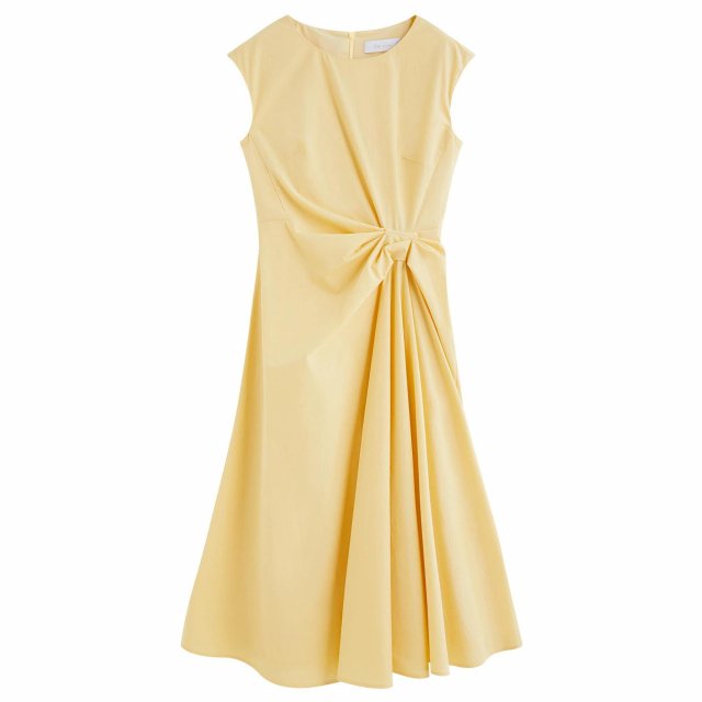 Minimalist High Waist Sleeveless A-Line Cotton Dress – Summer Mid-Calf Style