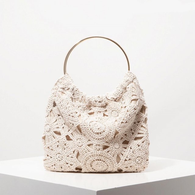 Boho Hollow Woven Crochet Beach Bag