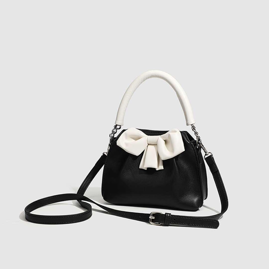 Elegant Striped Bow Tote Bag 5