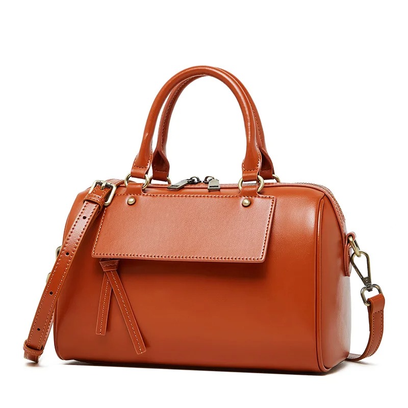 Genuine Leather Pillow Crossbody Bag for Women 2