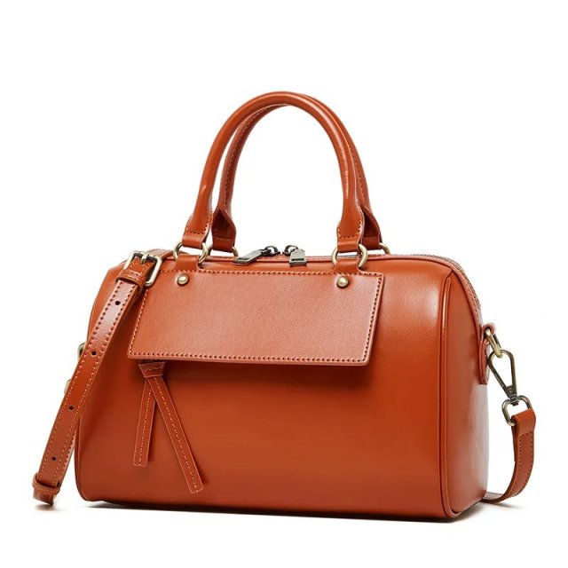 Genuine Leather Pillow Crossbody Bag for Women