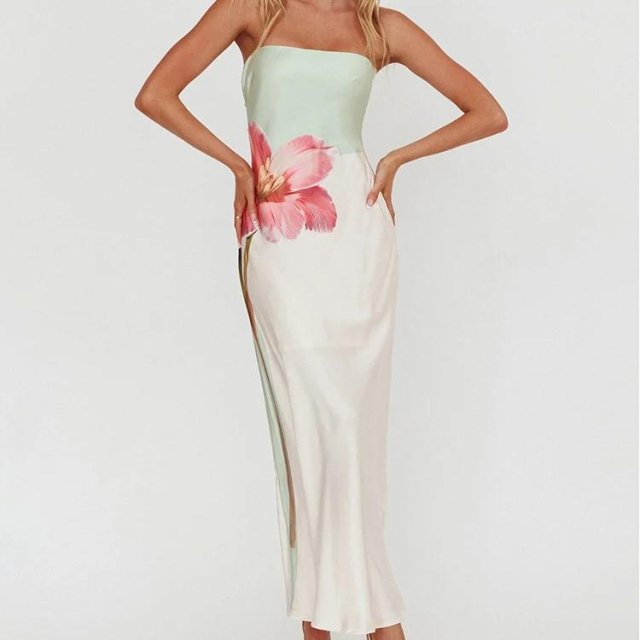 Backless Halter Maxi Dress