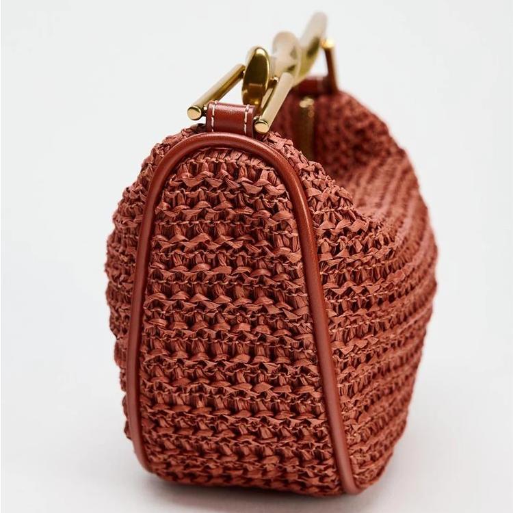 Summer Woven Half-Moon Straw Shoulder & Crossbody Tote Bag for Women thumbnail 7