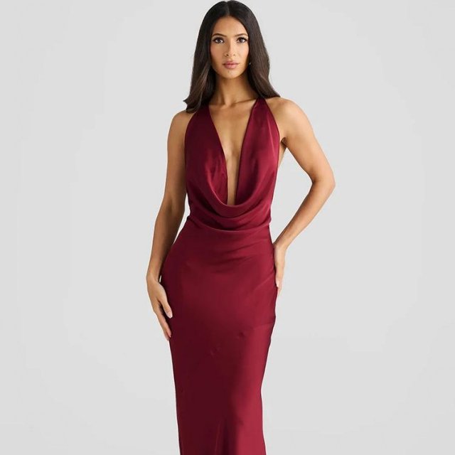 Sexy Halter Backless Maxi Dress