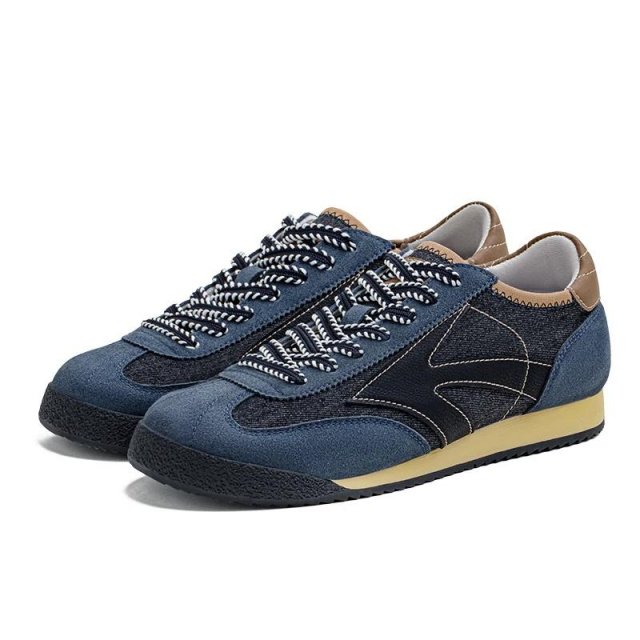 Men’s Vintage Patchwork Denim Jogging Sneakers