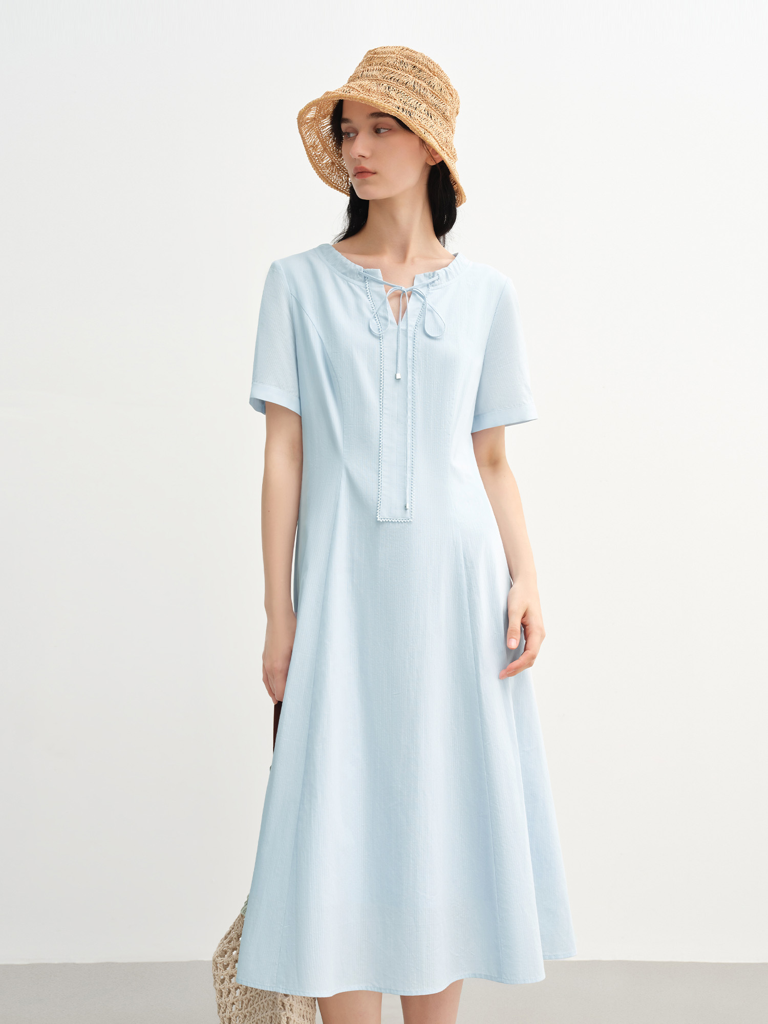Summer Minimalist French Style Cotton Dress 3