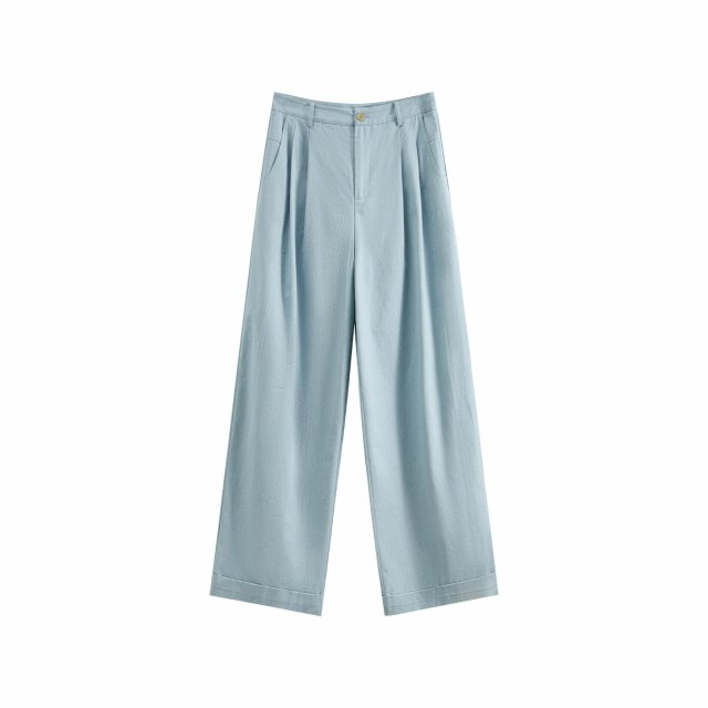 Women’s High Waist Cotton Cropped Pants