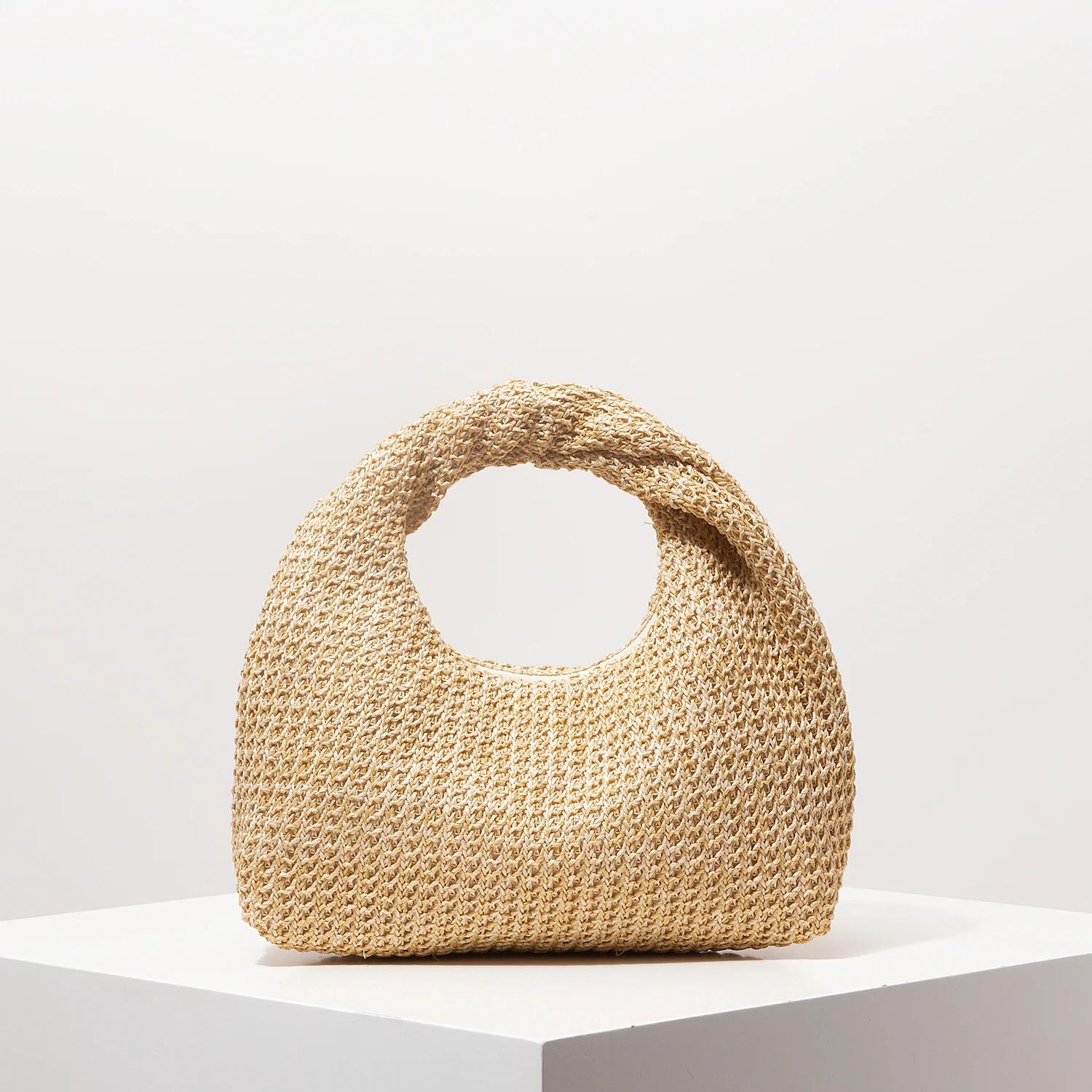 Fashionable Pleated Straw Beach Bag for Women 2