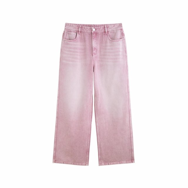 Vintage High Waist Wide Leg Distressed Jeans for Women