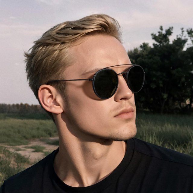 Classic Round Double Bridge Polarized Retro Sunglasses for Men & Women
