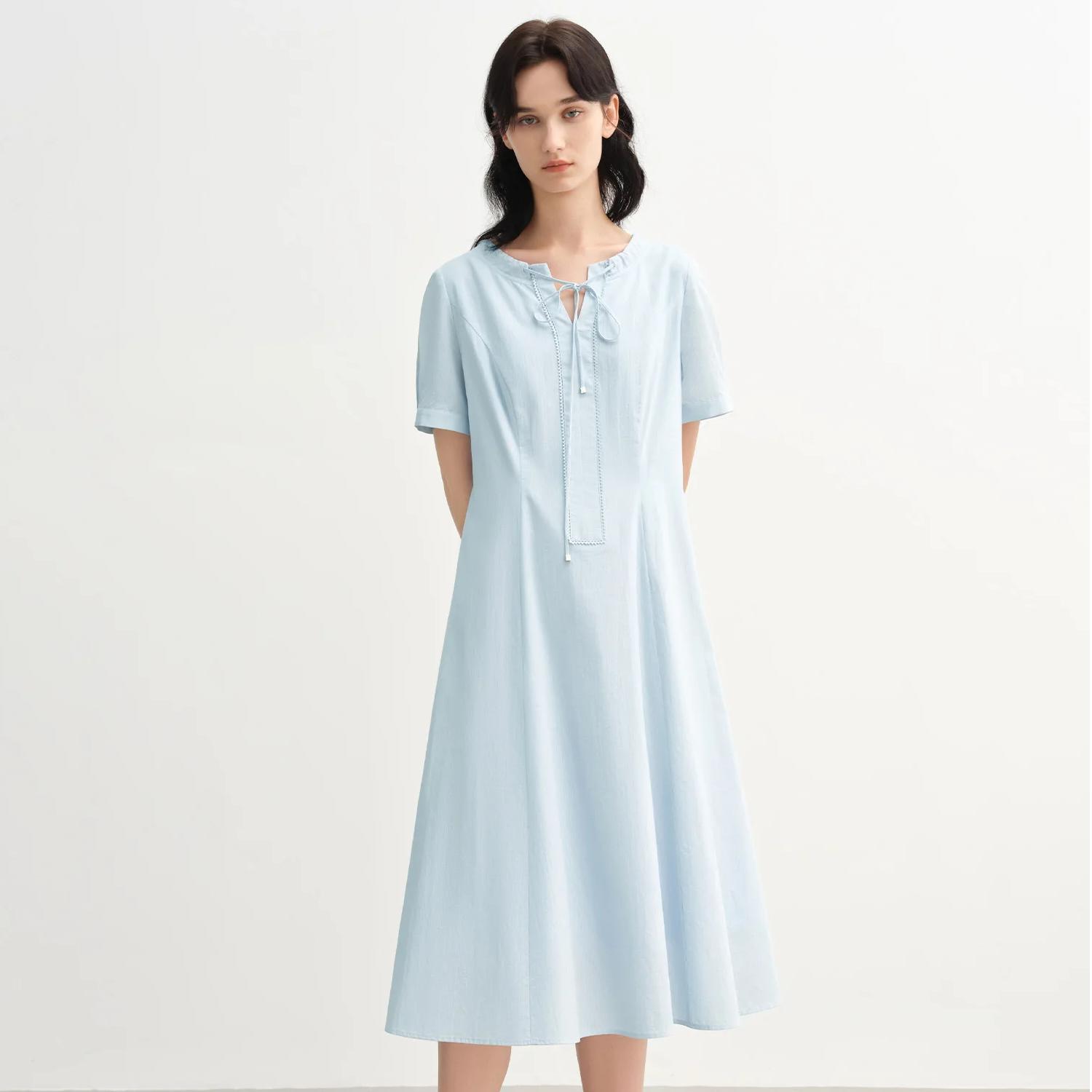 Summer Minimalist French Style Cotton Dress 2