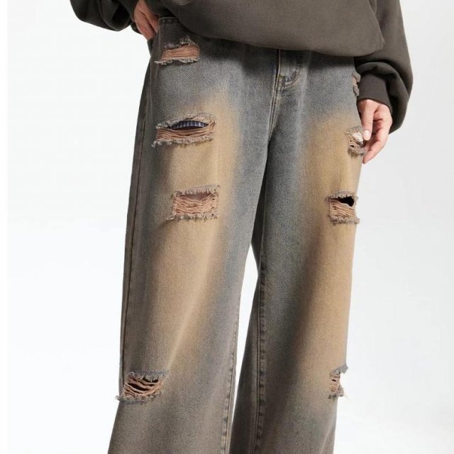 90s Grunge Baggy Distressed Jeans