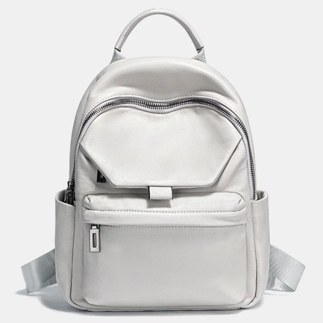 Genuine Leather Anti-Theft Backpack for Women