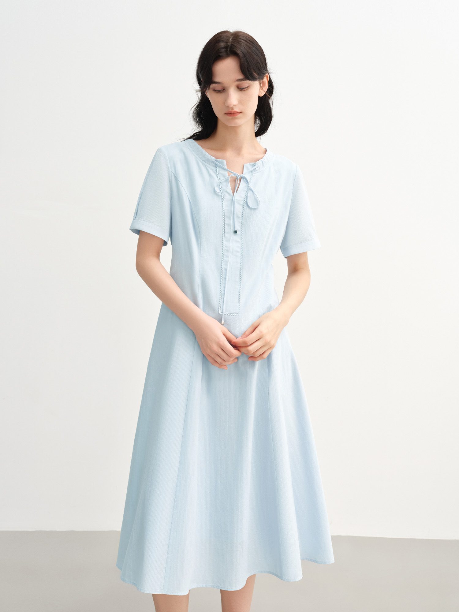 Summer Minimalist French Style Cotton Dress 4