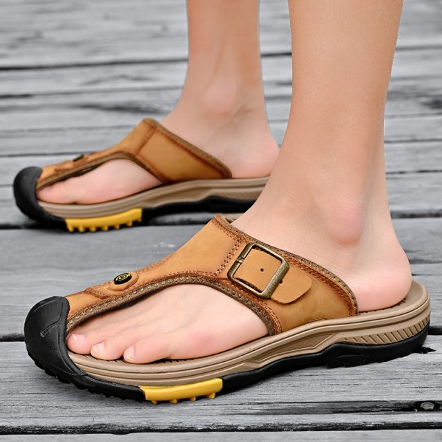 Genuine Leather Breathable Summer Sandals for Men