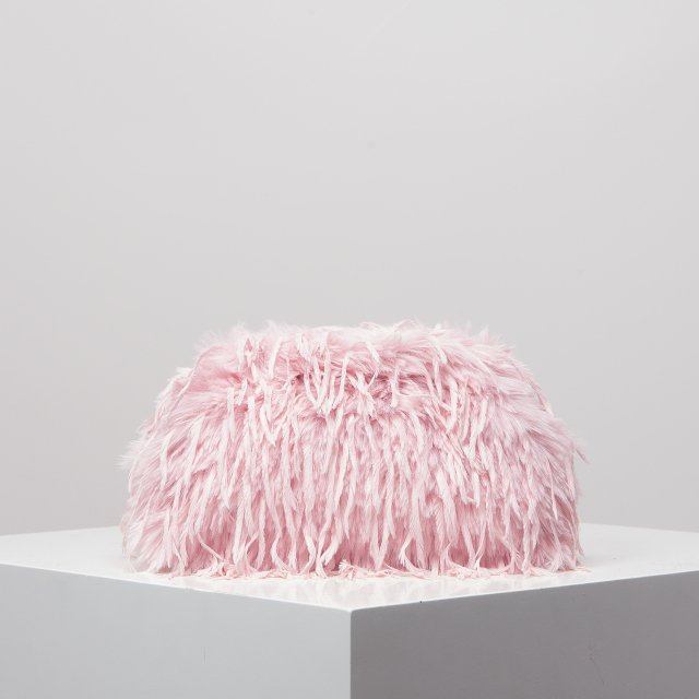 Candy-Colored Plush Y2K Clutch – Soft Kiss Lock Purse for Women