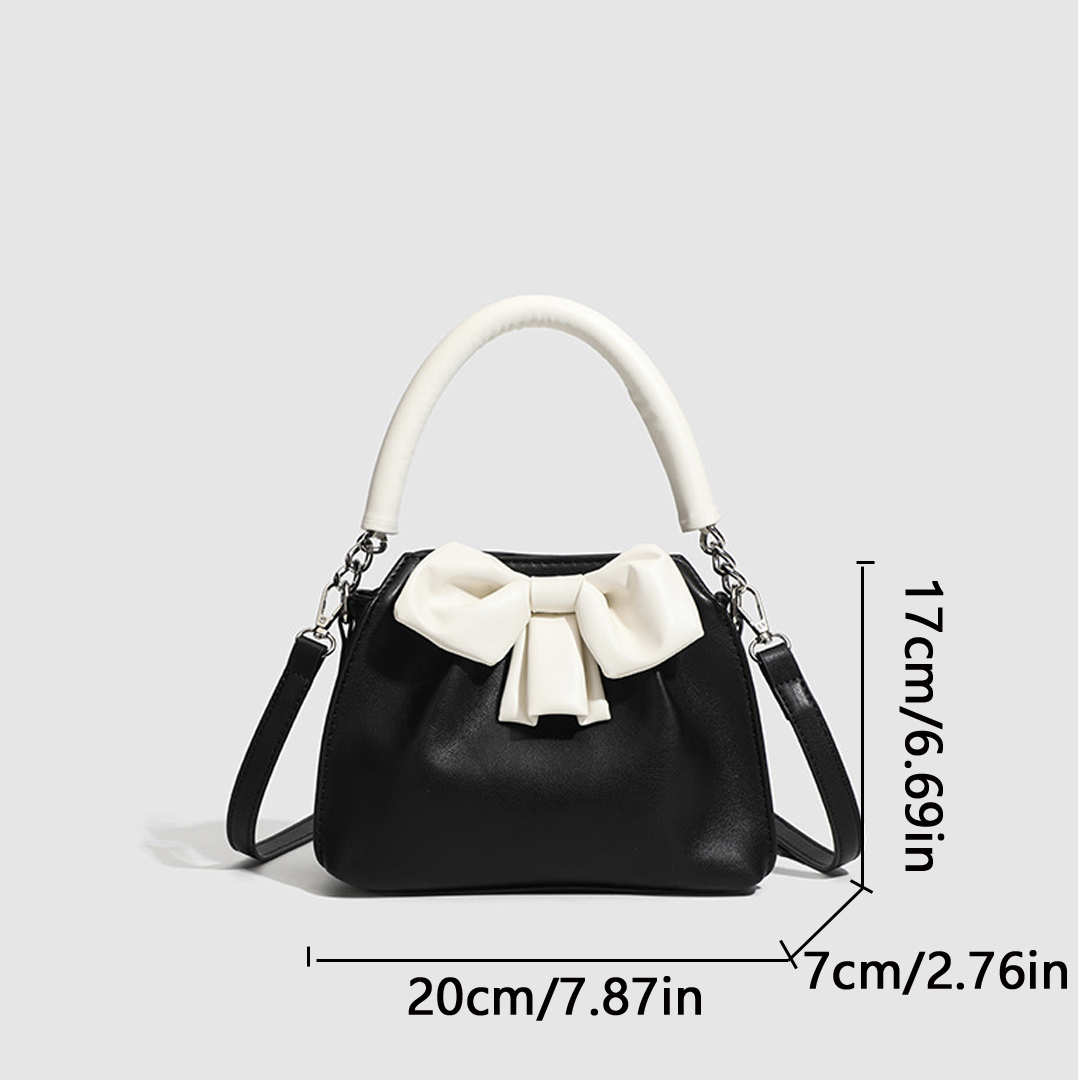 Elegant Striped Bow Tote Bag 8