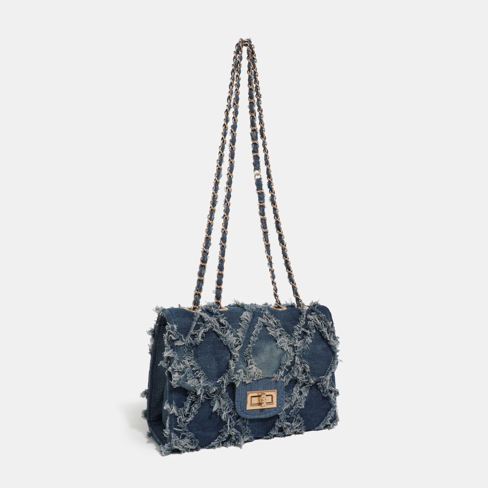 Trendy Denim Tweed Crossbody Bag 3