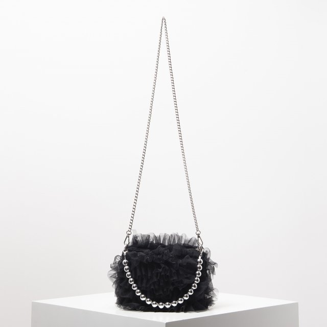 Elegant Ruffled Chain Tote