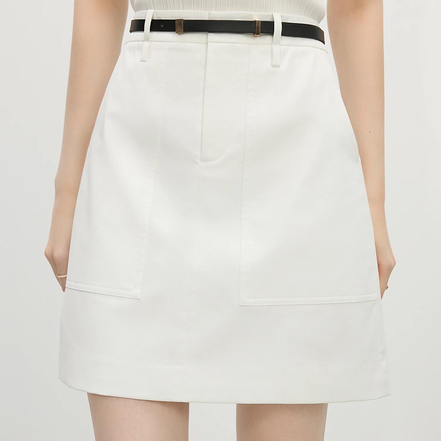 Chic A-Line Mini Skirt with Sash 2